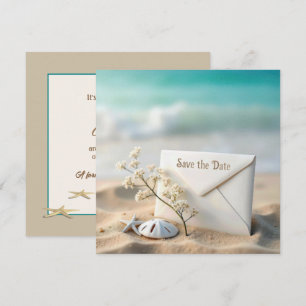 Hochzeit Save The Date im Strand Sand