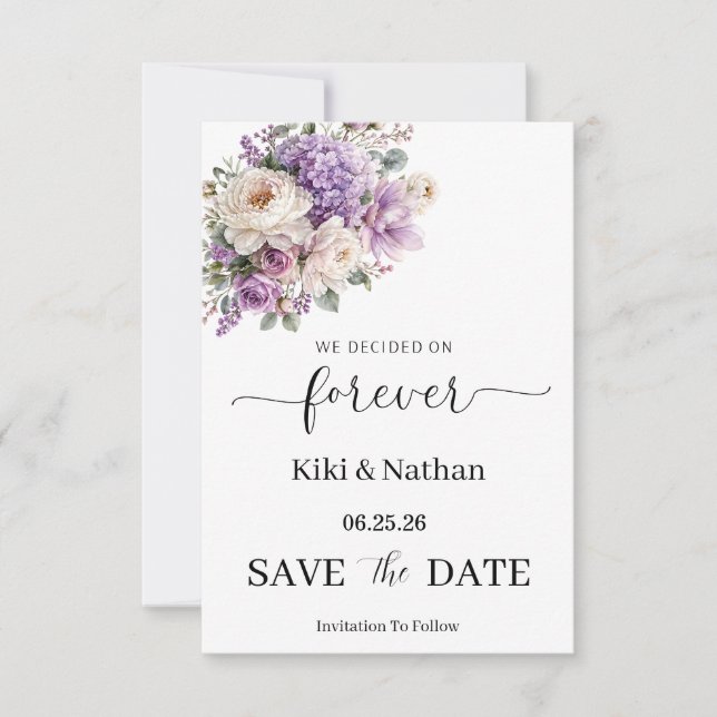 Hochzeit Save-the-Date-Karte (Vorderseite)