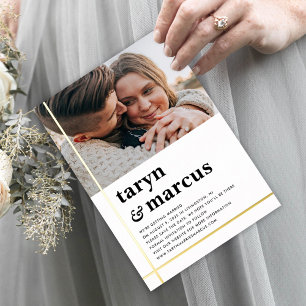 Hochzeit Save The Date Karte mit Folienprägung