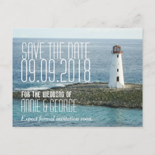 Hochzeit Save the Date Postcard New England Coasta Ankündigungspostkarte