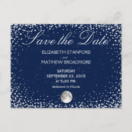 Hochzeit Save the Date | Starry Night Moon Postkarte
