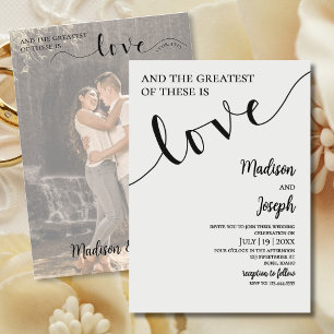 Hochzeit, Schrift, Einfach, Christlich, Typografie Einladung