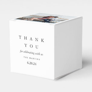 Hochzeit Schwarz-weißes Personalisiertes Foto Viel Geschenkschachtel