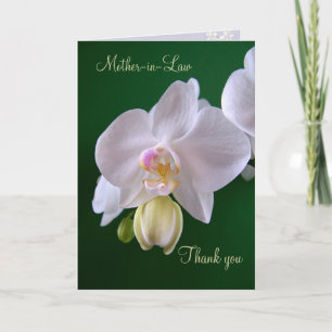 Hochzeit. Schwiegermutter. Dankeskarten mit Orchid Dankeskarte