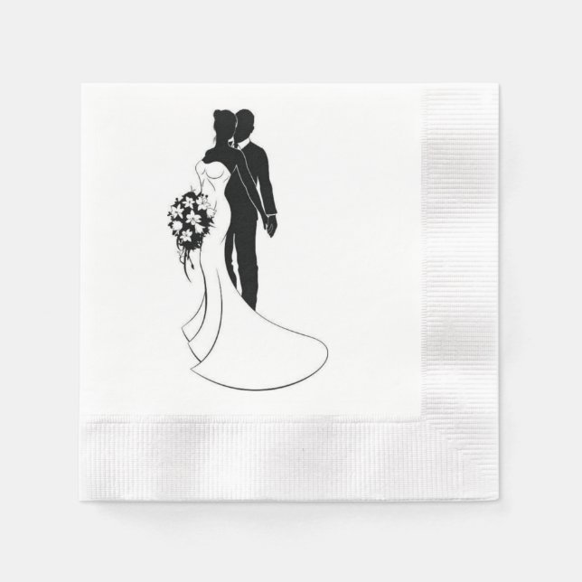 Hochzeit Serviette (Vorderseite)