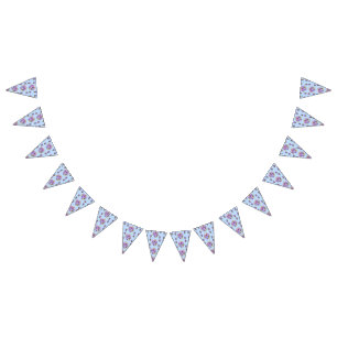 Hochzeit Shabby Blue Pastel Blume Blumenkohl Party Wimpelkette