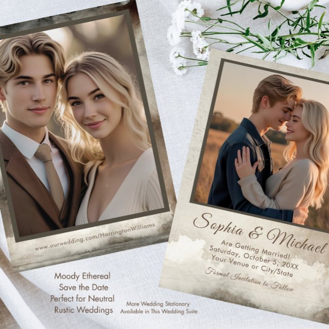 Hochzeit Sichern Sie das Datum ätherische Wasserfa Save The Date (Von Creator hochgeladen)