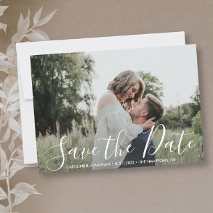 Hochzeit Sichern Sie das Datum Elegantes Silber &  Save The Date