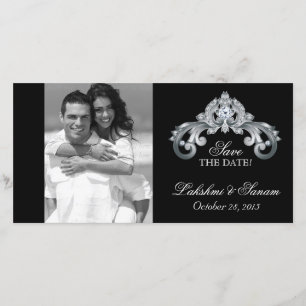 Hochzeit Sichern Sie das Datum Fotokarte Silber Ja Save The Date
