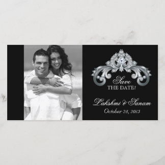 Hochzeit Sichern Sie das Datum Fotokarte Silber Ja Save The Date