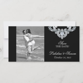Hochzeit Sichern Sie das Datum Fotokarte Silber Ja Save The Date