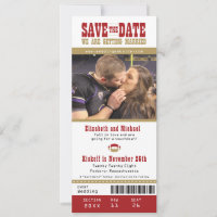 Hochzeit Sichern Sie das Datum Fußball-Ticket