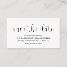 Hochzeit Sichern Sie das Datum Minimal Design, Sch Begleitkarte