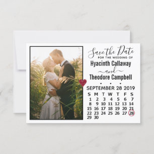 Hochzeit Sichern Sie den Termin September 2019 Kal Save The Date