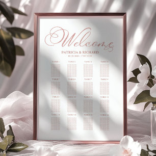 Hochzeit Sitzplan Schild Elegant