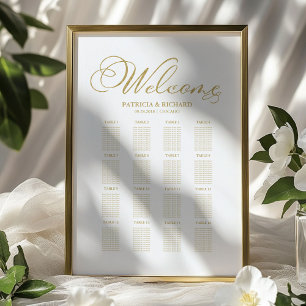 Hochzeit Sitzplan Schild Goldfolie