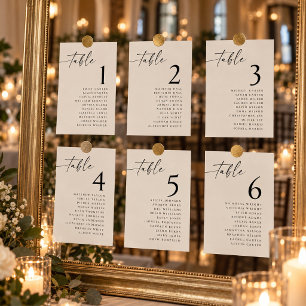 Hochzeit Sitzplan Tischzahlen 5x7 Poster