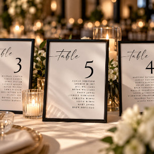 Hochzeit Sitzplan Tischzahlen 8x10 Poster