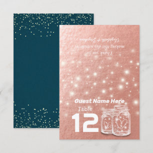 Hochzeit Sitzplatz Begleit Tisch Nummer gefaltet Einladung