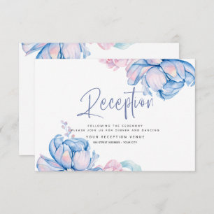 Hochzeit   Sky Blue und Bubblegum Pink Peonies Einladung