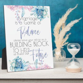 Hochzeit | Sky Blue und Bubblegum Pink Peonies Fotoplatte