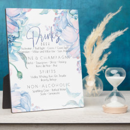 Hochzeit | Sky Blue und Bubblegum Pink Peonies Fotoplatte