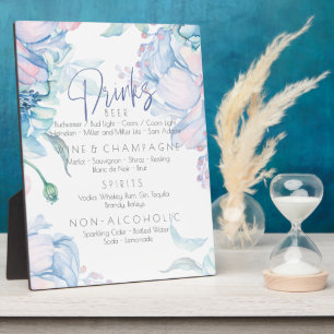 Hochzeit   Sky Blue und Bubblegum Pink Peonies Fotoplatte