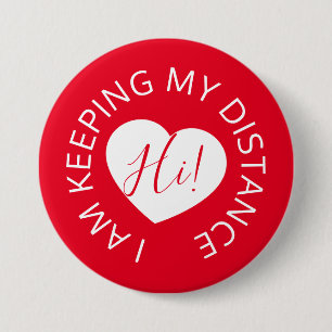 Hochzeit Soziales distanzierendes Gästehaus rotes Button