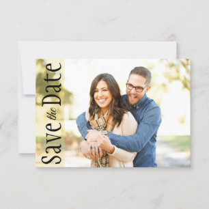 Hochzeit speichern das Date Minimal Foto Rustikale Save The Date