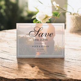 Hochzeit speichern Sie das Date Elegante Foto Save The Date