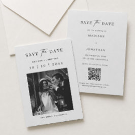 Hochzeit speichern Sie das Date-Foto Einladung