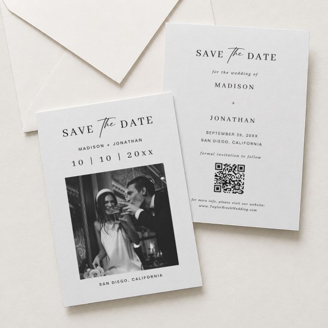 Hochzeit speichern Sie das Date-Foto Einladung (Von Creator hochgeladen)