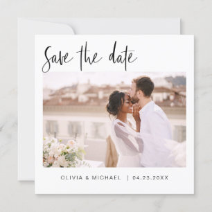 Hochzeit Speichern Sie das Date-Foto Minimalistisc Save The Date