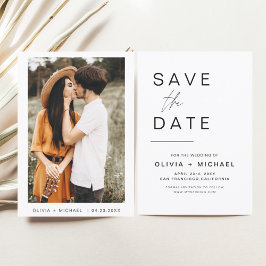 Hochzeit Speichern Sie das Date-Foto Minimalistisc Save The Date