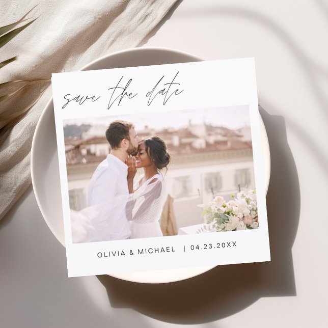 Hochzeit Speichern Sie das Date-Foto Minimalistisc Save The Date (Von Creator hochgeladen)