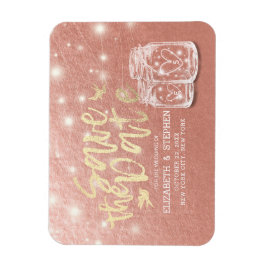 Hochzeit speichern Sie das Datum Couple Mason Jars Magnet