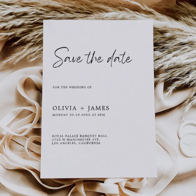 Hochzeit speichern Sie das Datum der Einladung (Wedding Save the Date Invitation)