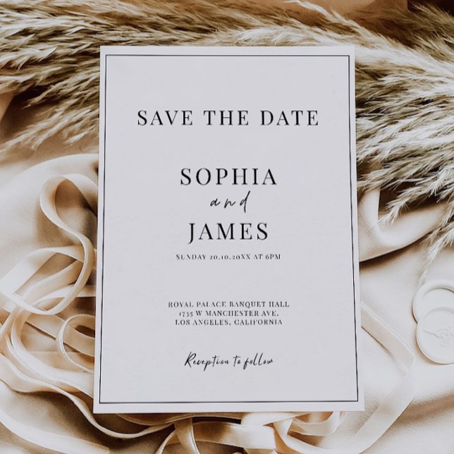 Hochzeit speichern Sie das Datum der Einladung (Wedding Save the Date Invitation)