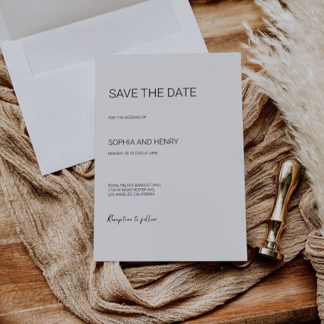 Hochzeit speichern Sie das Datum der Einladung (Wedding Save the Date Invitation)