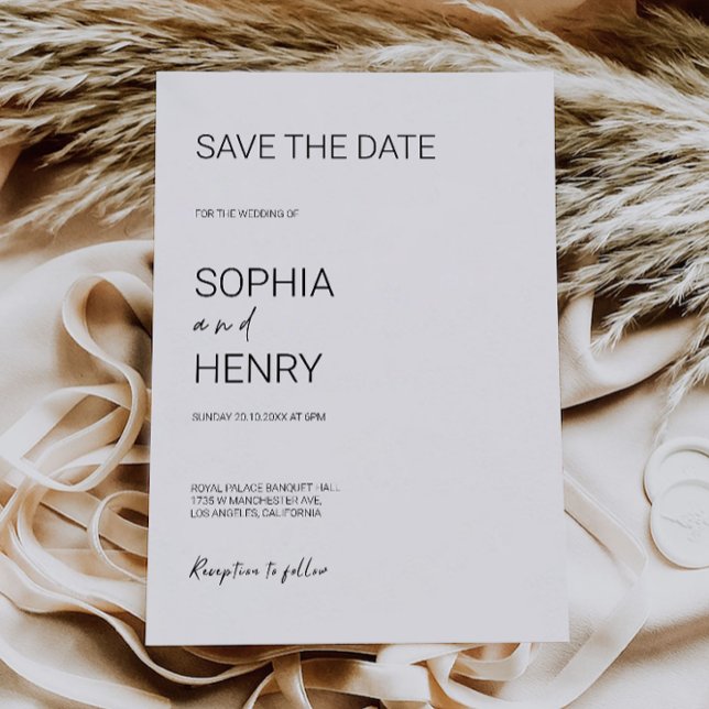 Hochzeit speichern Sie das Datum der Einladung (Wedding Save the Date Invitation)