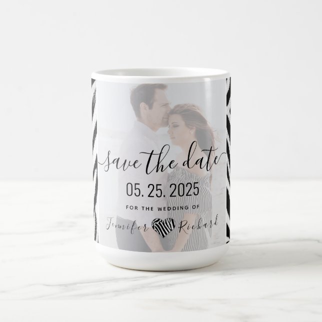 Hochzeit speichern Sie das Datum der Einladung Kaffeetasse (Mittel)