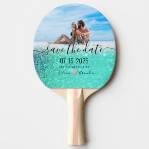 Hochzeit speichern Sie das Datum der Einladung Tischtennis Schläger
