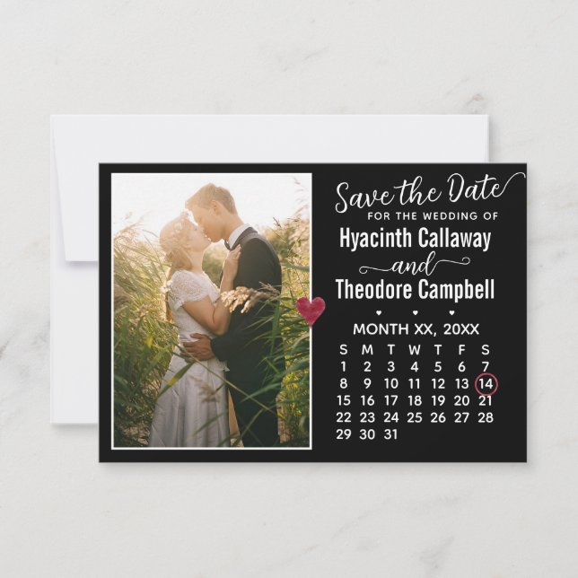 Hochzeit Speichern Sie das Datum eines Monats Kale Save The Date (Vorderseite)