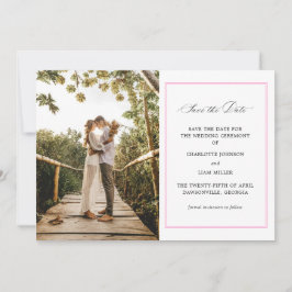 Hochzeit speichern Sie das Datum Foto Ankündigung