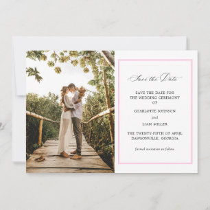 Hochzeit speichern Sie das Datum Foto Ankündigung