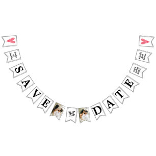 Hochzeit Speichern Sie das Datum Fotos Eindeutige  Wimpelkette