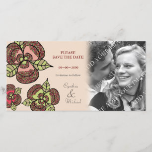 Hochzeit Speichern Sie das Datum japanische Blooms Save The Date