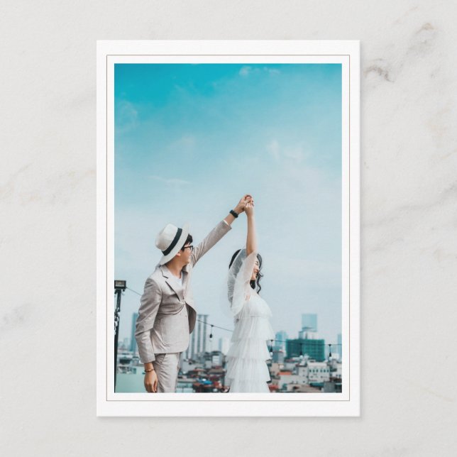 Hochzeit Speichern Sie das Datum mit der Foto-Gehä Begleitkarte (Vorderseite)