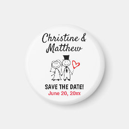 Hochzeit Speichern Sie das Datum Niedlichen Cartoo Magnet