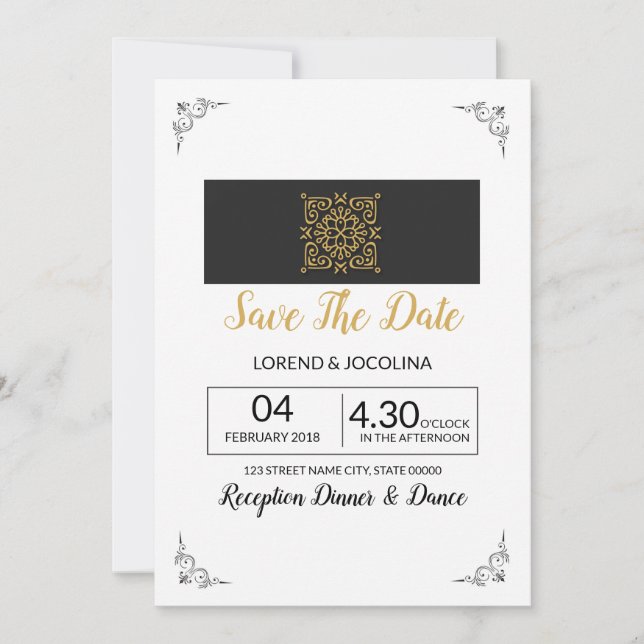 Hochzeit speichern Sie das Datum Postkarte (Vorderseite)